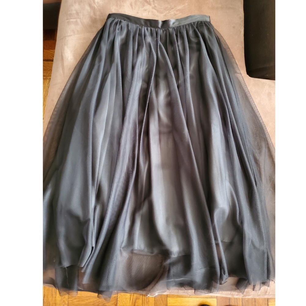 Black Mesh Skirt